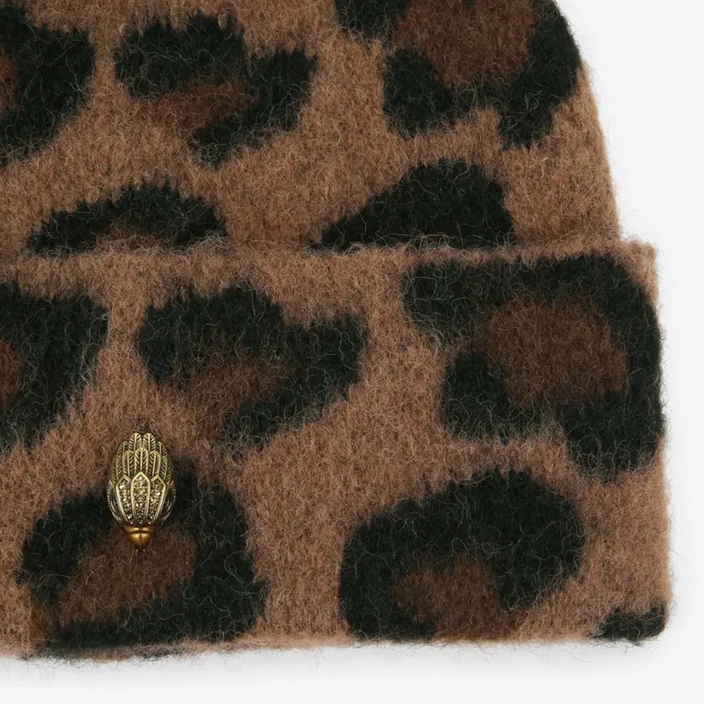 KURT GEIGER Leopard Beanie NWT - Picture 4 of 4